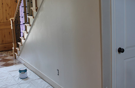 The hallway before we started painting 