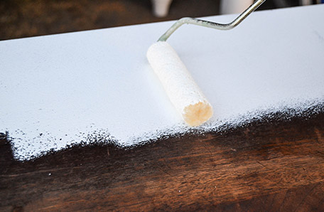 painting buffet with roller