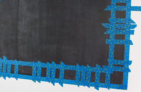Creating outline for design with painters’ tape with more details