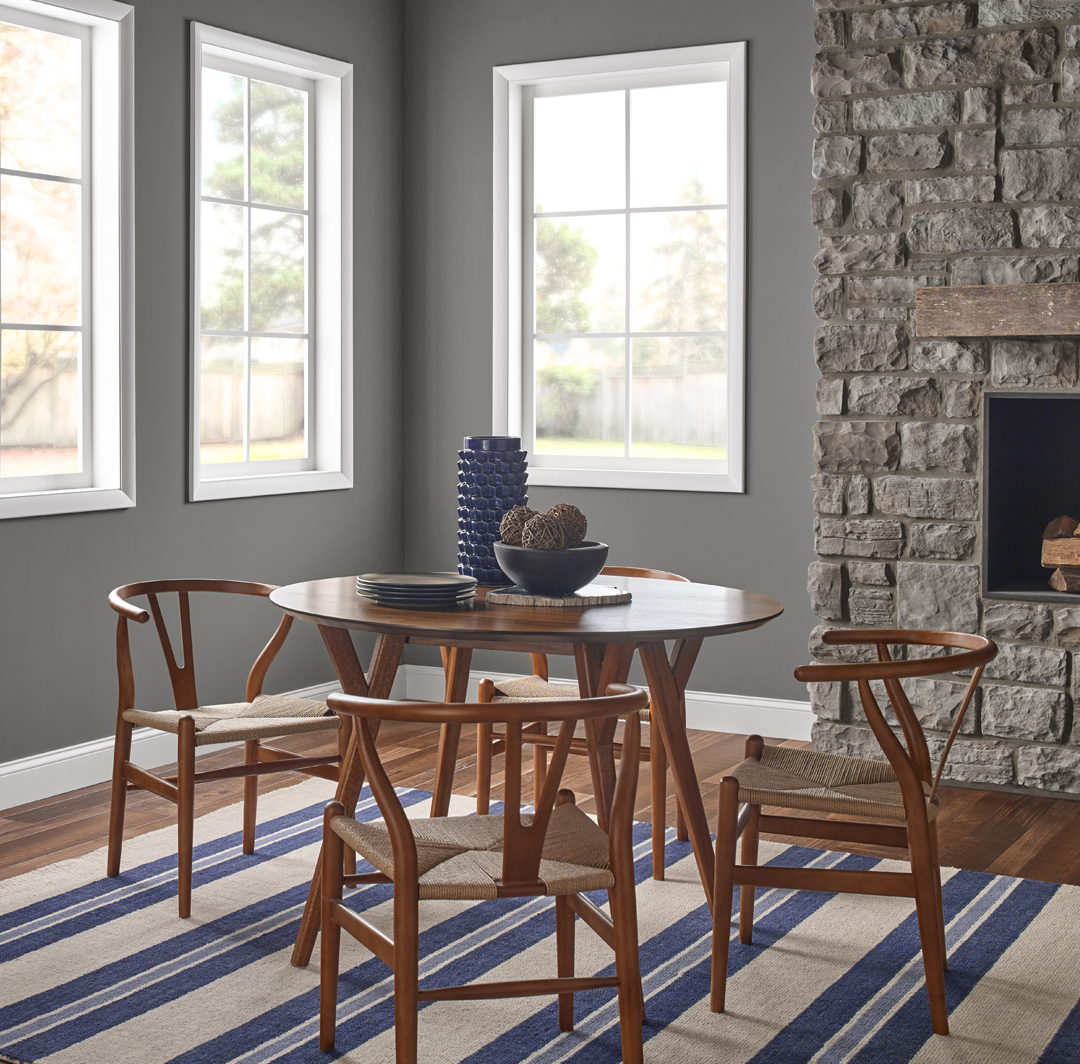 Dining room with a table and 4 chairs small