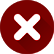 Red circle with white X inside